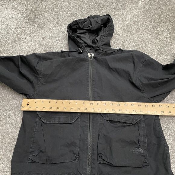 The North Face Black Utility Jacket with Hood and Adjustable Hem - Picture 7 of 13